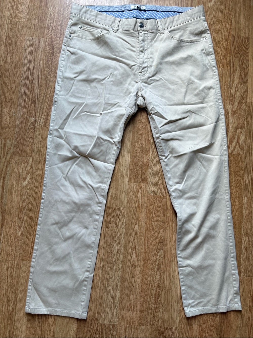 Peter millar ultimate sateen stretch golf pants khaki light stains size 36